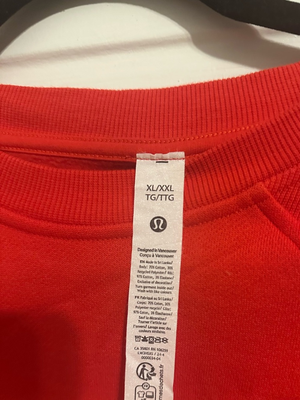 lululemon athletica Red Crewneck Sweatshirt with Embroidered Logo - Picture 2 of 5